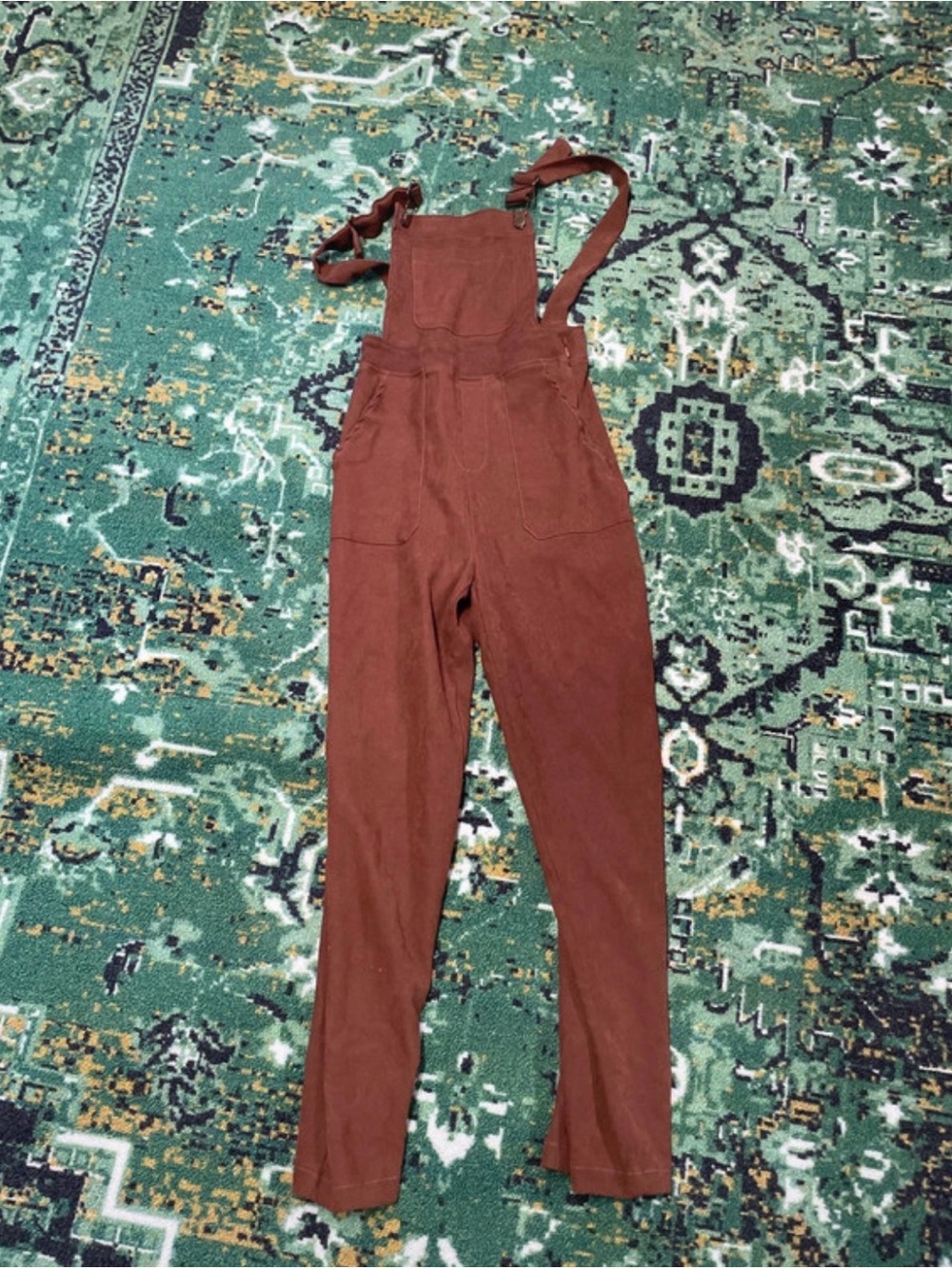 Rust Brown Women's Overalls Brown corduroy overalls with adjustable straps